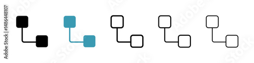 Diagram nested icon. Thin lines isolated