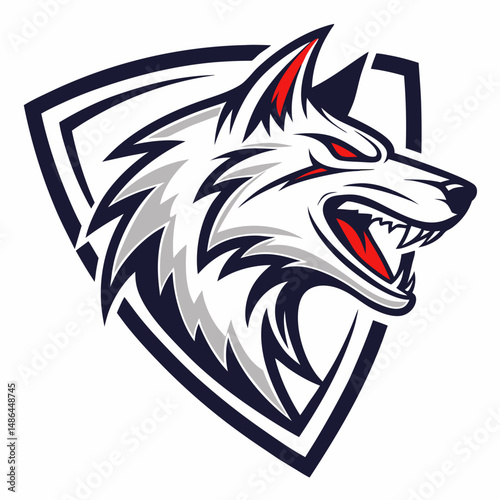 Wallpaper Mural Gaming Wolf Mascot Logo in Modern eSports Style Torontodigital.ca