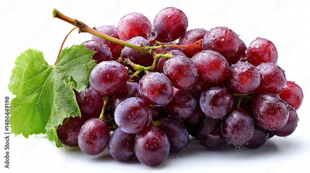 Obraz premium Fresh Grape Isolated on White Background for Creative Designs and Projects