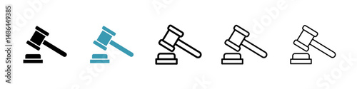 Auction icon. Thin lines isolated