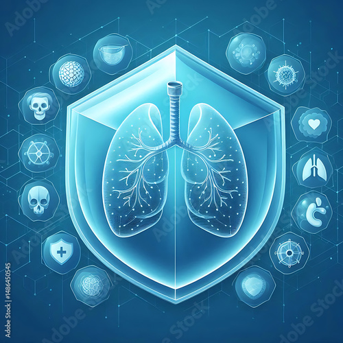 Lungs protected with health shield
