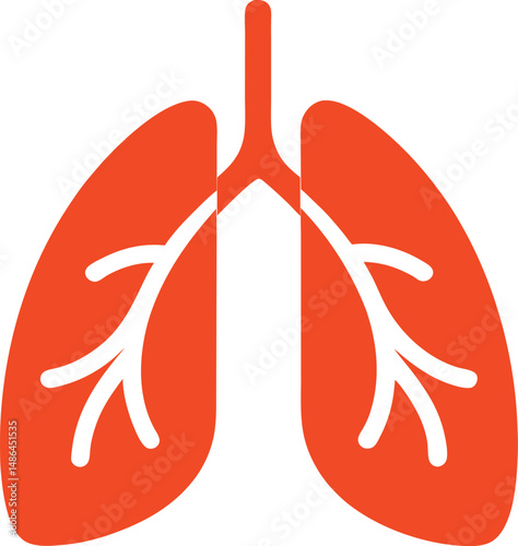 Lungs icon vector illustration 