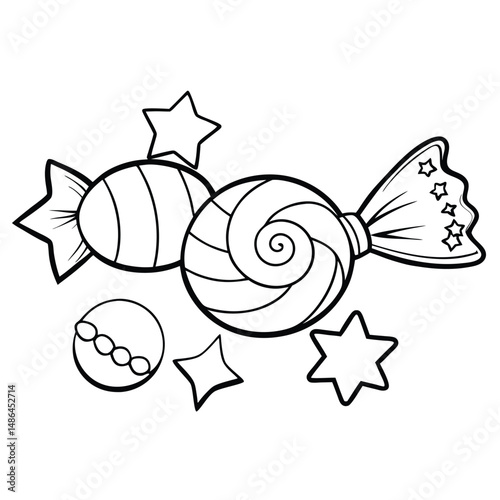 Candy Coloring Pages: Free Printable Sweet Treats Coloring Page