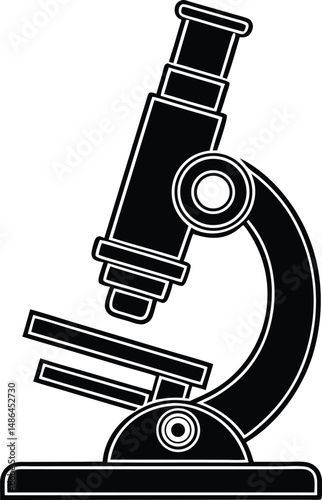 Microscope Silhouette SVG | Science Lab Equipment Clipart for Cricut & Silhouette