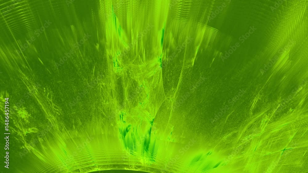 Leuchtende Linien, grüne Datenströme und moderne Netzwerke für innovative Designprojekte, digitale Visionen - Abstrakter Technologie-Hintergrund
