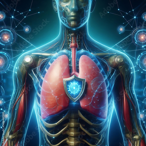 Lungs protected with health shield