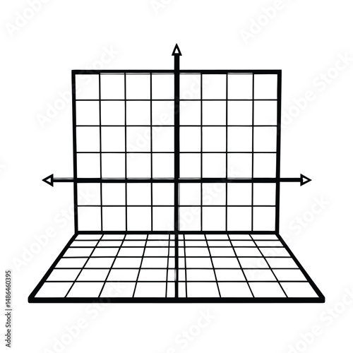 3D Cartesian Coordinate System: Diagram & Explanation Coloring Page