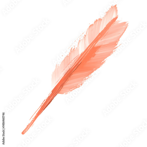 Artistic Arrow with Creative Brush Strokes in Soft Isolated on Transparent Background