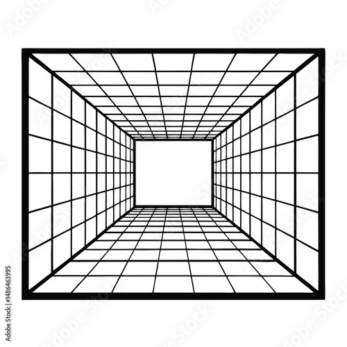 Optical Illusion: Receding Cube Illusion - Mind-Bending Image Coloring Page