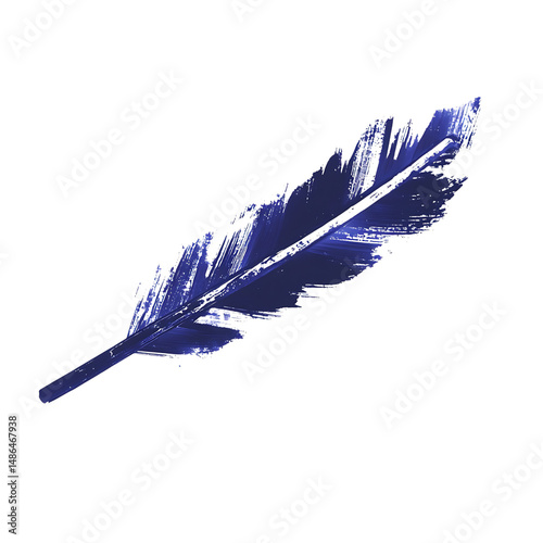 Artistic Arrow with Flowing Brush Strokes in Lumino Isolated on Transparent Background
