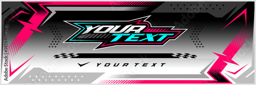 Sport Racing Banner Vector