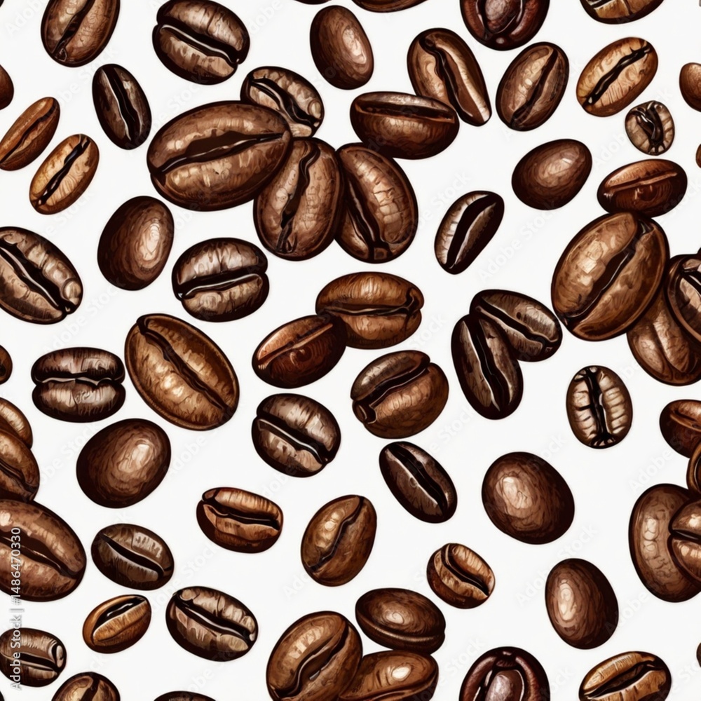 coffee beans vector in white background coffee beans vector in white background