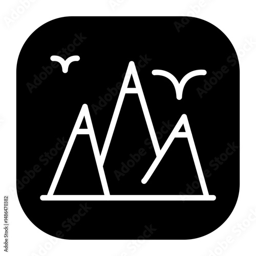 Rocky Mountains Vector Icons