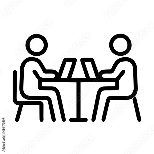 Icon man working in coworking on white background vector
Vector icon remote work freelance