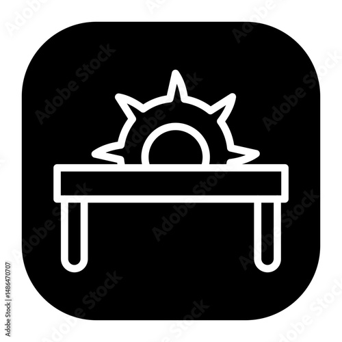 Table Saw Vector Icons