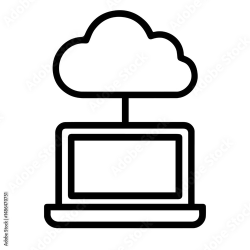 Icon download from laptop to cloud on white background vector
Vector icon remote work freelance