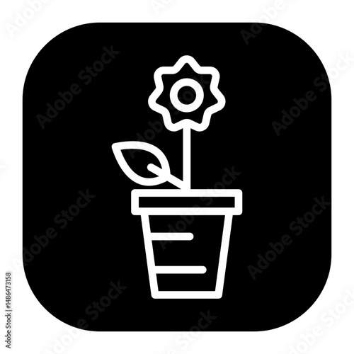 Flower Pot Vector Icons