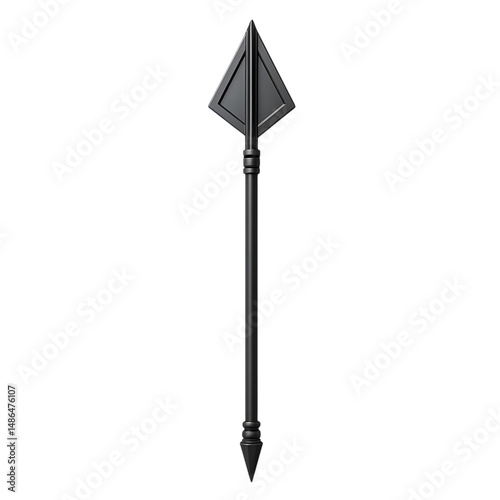 Sleek Arrow with a Minimalist Style in Graphitegrey Isolated on Transparent Background