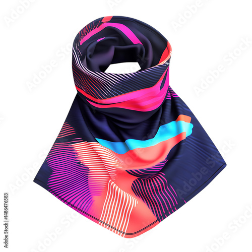 Modern Cooling Wrap with a Bold Digital Graphic Ult Isolated on Transparent Background
