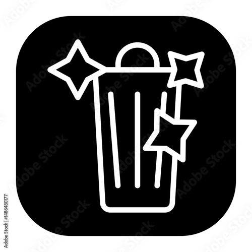 Garbage Cleaning Vector Icons