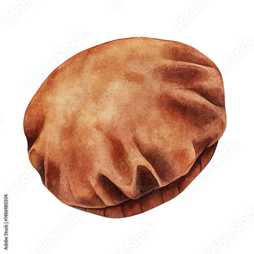 watercolor of Classic Wool Beret, vector high quality, isolated on a white background.