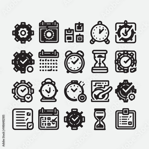  competitor analysis KPI business idea time anagement innovation strategy leadership business model startup strategy brainstorming quarterly planning executive scalable business investor Icon Set