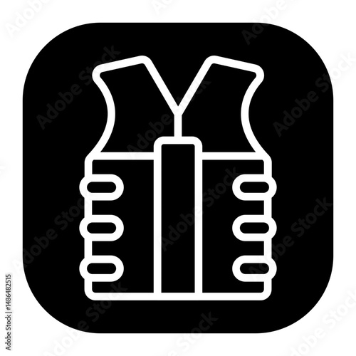 Bulletproof Vest Vector Icons