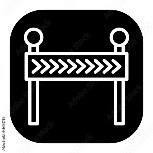 Police Barrier Vector Icons