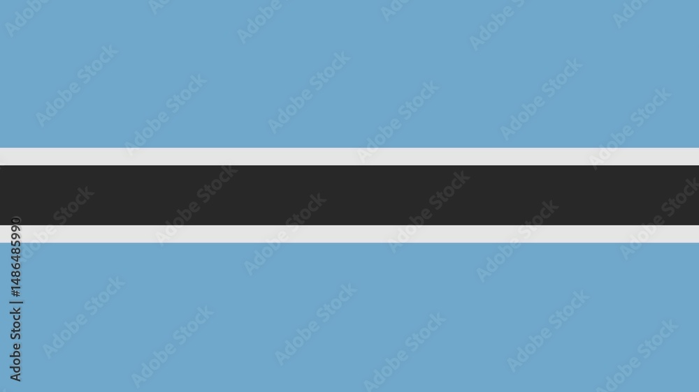 botswana flag with animated light sweep