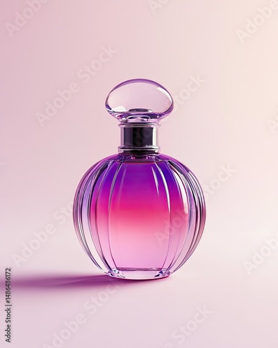 Pink purple perfume bottle.