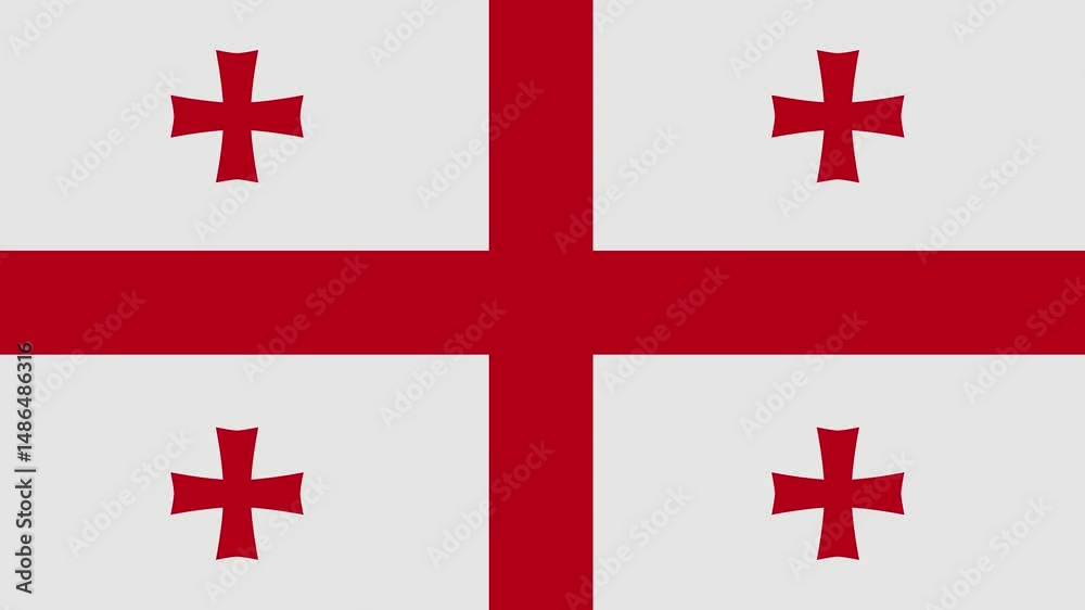 georgia flag with animated light sweep