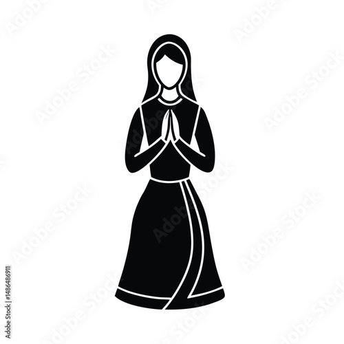Nun praying woman religious faith spirituality belief