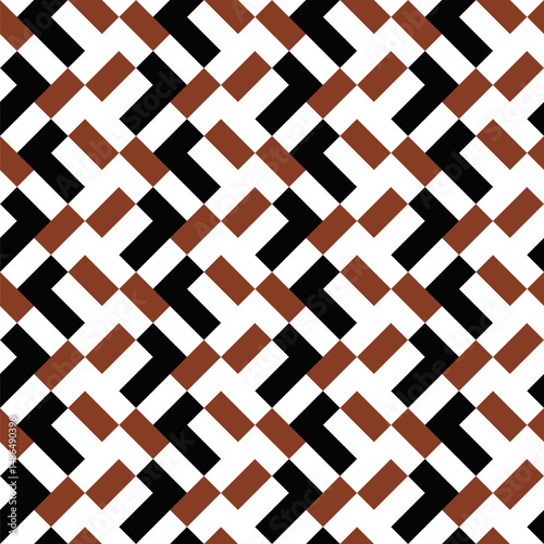 Random seamless geometrical mosaic pattern background - abstract vector illustration