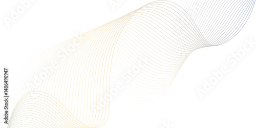 Abstract wave lines dynamic flowing smooth colorful  on white background, technology curve lines isolated background. illustration design element in concept of music, party, wallpaper,  banner, flyers