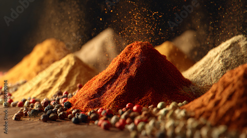 colorful spice blend close-up