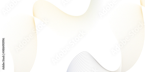 Abstract wave lines dynamic flowing smooth colorful  on white background, technology curve lines isolated background. illustration design element in concept of music, party, wallpaper,  banner, flyers
