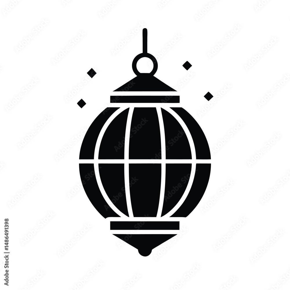 Fototapeta premium Elegant ramadan lantern festive decoration hanging light