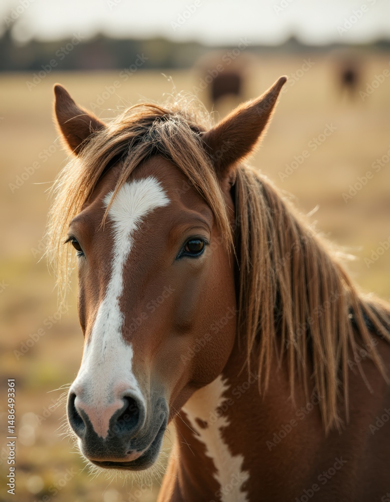 Naklejka premium portrait of a brown horse