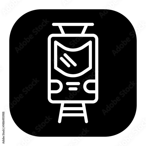 Tramcar Vector Icons