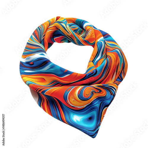 Trendy Cooling Bandana with Ultra Light Advanced Mo Isolated on Transparent Background