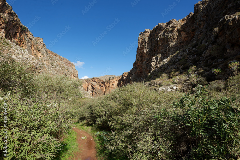Fototapeta premium Kreta - Kato Zakros - Zakros Schlucht - Wanderweg