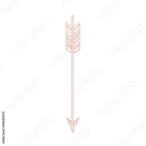 Minimalistic Arrow with Precise Linework in Powder Isolated on Transparent Background