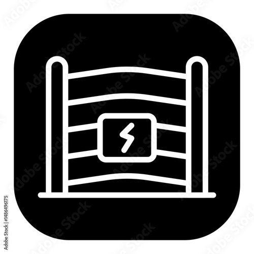 Electric Fence Vector Icons