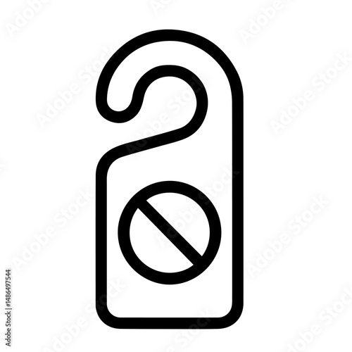 Do not disturb sign icon for door on white background vector
Vector icon remote work freelance