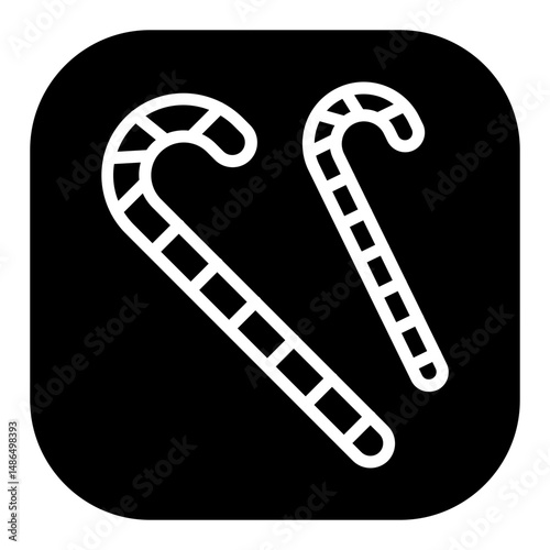 Candy Cane Vector Icons