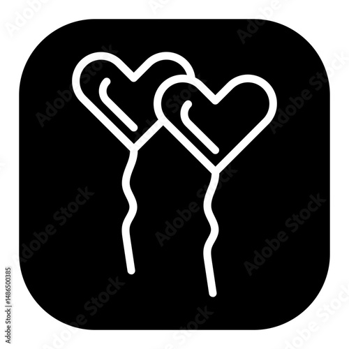 Heart Balloon Vector Icons