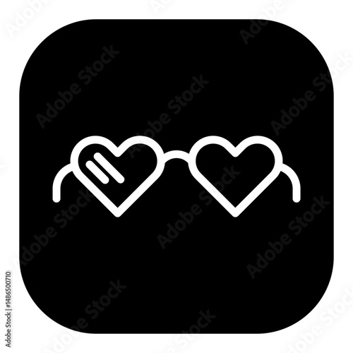Heart Sunglasses Vector Icons