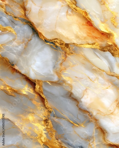 Elegant marble texture with gold streaks, highlighting natural beauty and luxurious design