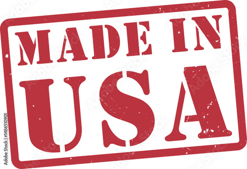 Made in USA Labels Icon, American Flag product emblem logo, Set of made in the USA labels Vector illustration