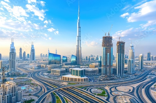 Dubai skyline at sunrise (1)
